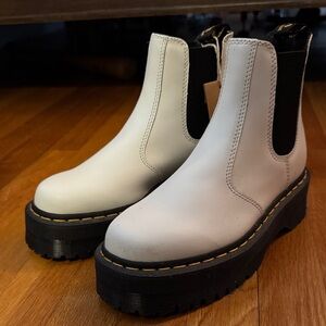 Dr. Martens Platform Chelsea White Boot